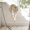 Duvar Çıkartmaları 3D Tiger Hayvan Duvar Kağıdı Çocuk Yatak Odası Dekorasyon Oturma Odası Ev Dekoru Çıkarılabilir Çıkarılabilir Kreş Çıkartmaları