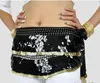 Scen Wear Colorful Sequin Belly Dance Hips Scarf 220 Gold Coin Hip