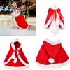 Trajes de gato fantasia de gato/cachorro fantasia de pet sainta cosplay engraçado transformado capa de natal vestir roupas roupas de cachecol vermelho capa pó adereços decoração