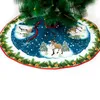 Dekoracje świąteczne Drzewo spódnica kolorowe niekośne ozdoby tkaniny ubieraj się do domu świąteczny
