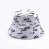 Cappelli a tesa larga Cappello estivo in cotone a secchiello Graffiti Uomo Donna Outdoor Hip Hop Pieghevole Bob Pescatore Casual Viaggi Gorros Panama Double face P230311