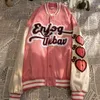 Kvinnors jackor brev grafik harajuku kappa kvinnor fairy grunge blixtlås casual varsity jacka cyber y2k estetiska gotiska kläder koreanska