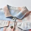 Jackor Top och Top Spring Autumn Toddler Girl Tiedye Denim Jacket Little Kids Boy Casual Coats Children Breaken Outerwear Tops 230310