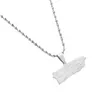 Pendant Necklaces Trendy Silver Gold Color Puerto Rico With City Map Pendants