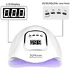 Nail Dryers 12080W SUN X5 Nail Dryer for Curing All Gel Nail Polish UV LED Smart Light for Gel Protable Nail Drying Lamp Manicure Tools 230310