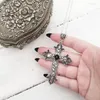 Pendant Necklaces Red Zircon Cross Vintage Gothic Necklace Death Women Men Choker Punk Cool Street Style Party Gift