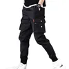 Calça masculina calça de carga masculina masculina jogadores de homens leves primavera verão esportivo de calças de corrida tático de streetwear