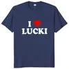 Mannen T-Shirts Simone I Love Lucki T-shirt Muziek Trendy Casual Tee Tops EU Maat 100% Katoen AA230310