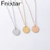 Bijoux Fnixtar 20 Pcs 45 cm En Acier Inoxydable Miroir Polonais Collier PVD Placage Disque Rond Pendentif Collier Pour La Mode Féminine 230311