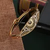 Bracelet Marocain Mode Or Couleur Bracelet Avec Cristal Arabe Femmes Poignet Bijoux Comme Cadeau De Mariage Pour Les Mariées
