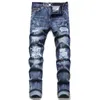 Mens Jeans Rip Slim Fit Skinny designer jeans men Motorcycle Trendy Denim Embroidery Pants Luxurys Designer Mens Jeans designer pants for men with stars regular fit