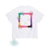 T-shirts pour hommes Marque de mode d'été Offs t-shirts Ow Peinture à l'huile religieuse Pulvérisation directe Flèche T-shirts Hip Hop Manches courtes Lâche Hommes T-shirts Femmes Grand T-shirt gras