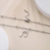 Anhänger Halsketten Sipuris Doppelte Kette Musik Note Halskette Für Frauen Edelstahl Vintage Goldene Choker Anhänger Schmuck Geschenke