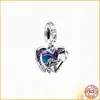 Pandora S925 Pure Silver Red Love Medal Charm Is Suitable for Primitive DIY Lady Bracelet Jewelry Production