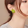 Studörhängen Kvinnors blomma med Pearl Korean Design Statement Earring For Women Fashion Jewelry Gift Party NR410