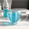 Wine Glasses 150-450ml Heat-resistant Double Wall Glass Cup Beer Espresso Coffee Set Handmade Mug Tea Whiskey Cups