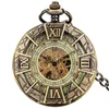 Steampunk – montre de poche ajourée pour hommes et femmes, montre mécanique automatique, affichage des chiffres romains, avec chaîne à pendentif