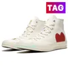 Designer Comme Casual Shoes Chucks All-Star 70 x män kvinnor canvas Sneakers Hi Black White high Flats Egret Röd Mellansula Blå Kvarts Grå platt tyg Sneakers 35-44 EUR