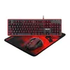 N S107 Oyun Klavye ve Fare Combo Büyük Mouse Pad Mekanik Hisset RGB Back Litts 3200 DPI Fare Windows PC için