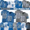 Aidan Hutchinson Jared Goff Barry Sanders Custom Football Jerseys Jamaal Jameson Williams Malcolm Rodriguez Amon Ra St Brown DAndre Swift Penei Sewell Dan Campbell