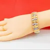 Armband 24K imitation smycken tvåfärgad 17n kvinnors guldarmband