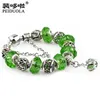 S Pan Family New Fashion Fashion Large Hole Crystal Fild Frown Crown Pingente Bracelet