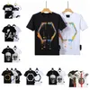 New Fashion Petto ricamo Wolf Skull Men T shirt Manica corta T-shirt casual Hipster Modello frattale tees Cool Tops Spedizione gratuita # p15PHBU