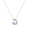 Chains Xingyunday Sweet Moon Cubic Zircon Jewelry Mirage Necklace For Woman Crescent Clavicle Chain Pendant Necklaces