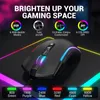 EM110 RGB USB Wired Gaming Mouse 8000 DPI 7 Buttons Programmable Ergonomic Mice For Computer PC Gamer with 6 RGB Backlight