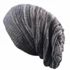 Fashion face mask neck gaiter Double color thousand layer pleated thermal jacket pile hip hop knitting wool hat