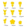 Schädlingsbekämpfung Klebriges gelbes quadratisches Papier doppelseitiges Brett Insektenaufkleber Gemüse Obst Pflanze Mückenfliegenfalle LT289