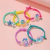 Bracelets porte-bonheur 5 pièces/ensemble mignon océan Animal acrylique couleur bonbon extensible corde Bracelet pour adolescents filles bandeau utiliser fête anniversaire cadeau