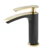 Bathroom Sink Faucets Bathroom Faucet Brass Gold Black Bathroom Basin Faucet Cold And Water Mixer Sink Tap Deck Mounted White Gold Tap 230311