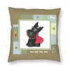 Oreiller mignon Scotties motif étui 45x45cm décoration nordique écossais Terrier chien chaise taie d'oreiller carrée