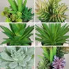 Decorative Flowers Artificial Succulent Bonsai Creative Ornaments For Home Table Garden Decoration Simulated Plants With Pot Decor Gift