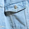 Kurtki męskie z kapturem dżinsowa kurtka męskie dżinsy Hip Hop dżinsy Retro Jean Jacket Street Street Casual Bomber Kurtka wierzchnia Bluzy Opieki wierzchniej 230311