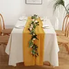 Chiffon Table Runner Wedding Party Tafelkleed met zijdelint voor trouwdecoratie