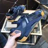 Fashion Best Top Quality real leather Handmade Multicolor Gradient Technical sneakers men women famous shoes Trainers size35-46 M KJK rh6000003