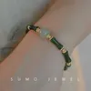 Armbanden Natural Olive en Jade Bamboo Festival Bracelet voor nieuwe Chinese China-chic vrouwen