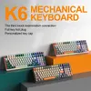 K6 100 touches RGB claviers mécaniques de jeu sans fil échangeables à chaud trois modes type-c filaire 2.4G/BT5.0 clavier mécanique sans fil