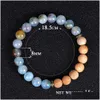 Jewelry Ice Crack Agate Natural Stone Bracelet Essential Oil Diffuser Wood Beads Bracelets Women Men Fashion Will And Sandy Drop Del Dhlju