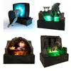 Decorative Objects Figurines 3D Model Horror Movie Sculpture Illuminated Halloween Decorations Resin Figure Craft Decoration Collection Gifts 230310