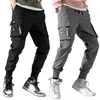 Calça masculina calça de carga masculina masculina jogadores de homens leves primavera verão esportivo de calças de corrida tático de streetwear