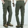 Herenbroeken Herenlichtgewicht Tactische broek Ademend zomer Casual Army Militair Lange broek Mannelijke waterdichte snel droge ladingbroeken 230311