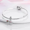 925 Silver Fit pandora oryginalne uroki DIY Wisianta Kobiety Bracelets Koraliki Dragonfly rowery pszczoły gniazda dręczące uroki podróżne samolot