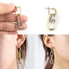 Dangle Earrings Stainless Steel Chain Jewelry For Women Geometric 2023 Trend Drop Gift