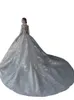 Afrikanska dubai a-line bröllopsklänningar ren besättning hals spetsar applikationer pärlor vestios de novia eleganta långa ärmar brudklänningar med knappar plus storlek ons ​​klänningar