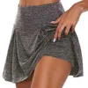 Skirts Women Sports Tennis Dance Fitness Quick Drying Solid Female Running Skort Skirt Active Athletic Yoga