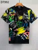DSQ PHANTOM TURTLE 남성 티셔츠 남성 디자이너 T 셔츠 블랙 화이트 백 쿨 티셔츠 남성 여름 이탈리아 패션 캐주얼 스트리트 티셔츠 탑 플러스 사이즈 M-XXXL 6853