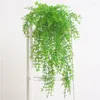 Decorative Flowers Artificial Leaves Plastic Plant Vine Wall Hanging Garden Living Room Club Bar Decorated Fake Green Ivy